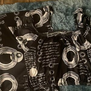 Chic Black and White Patterned Top